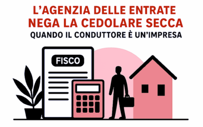 Home 8 Locazioni: da 14 anni le Entrate negano la cedolare secca in caso di conduttore impresa