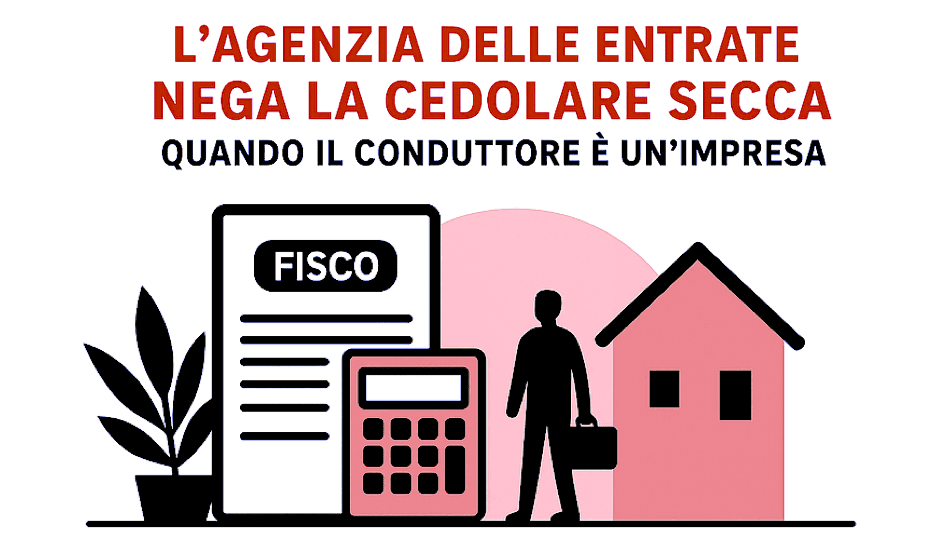 Agenzia entrate nega cedolare secca se conduttore impresa Compila il modulo per essere contattato dalla sede territoriale più vicina a te