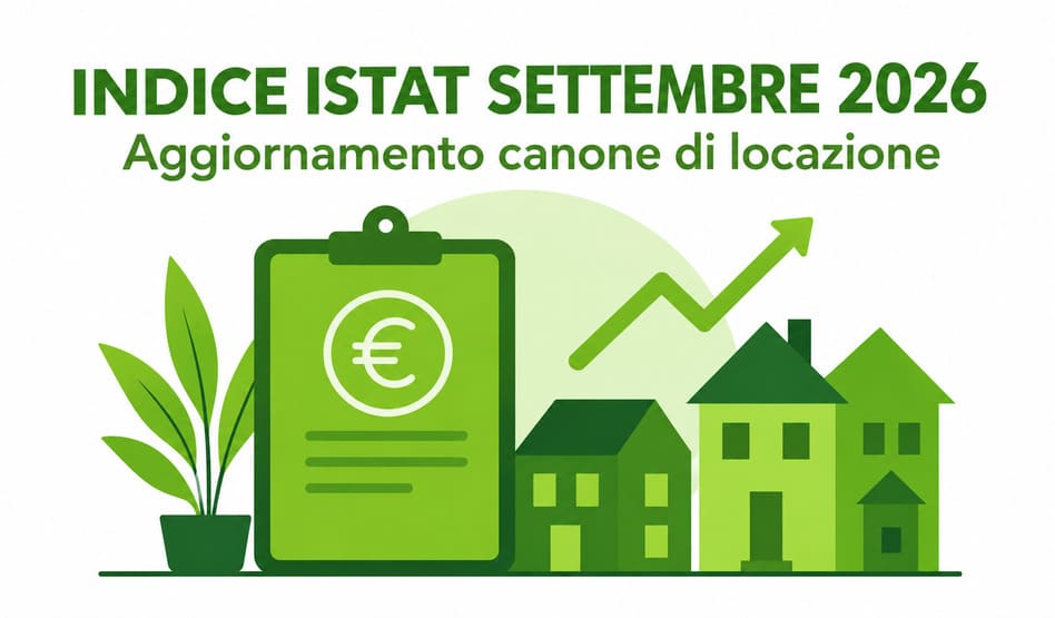 Pubblicato l'indice Istat di SETTEMBRE 2026 su cui calcolare l'adeguamento del canone di affitto